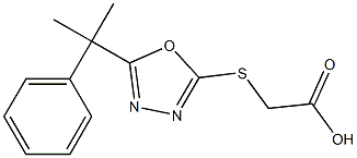 2-{[5-(2-phenylpropan-2-yl)-1,3,4-oxadiazol-2-yl]sulfanyl}acetic acid 结构式