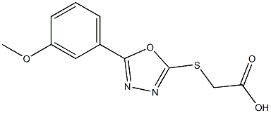 2-{[5-(3-methoxyphenyl)-1,3,4-oxadiazol-2-yl]sulfanyl}acetic acid 结构式