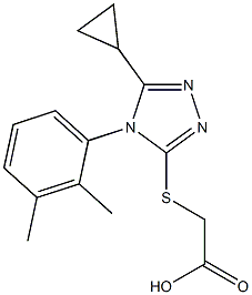 2-{[5-cyclopropyl-4-(2,3-dimethylphenyl)-4H-1,2,4-triazol-3-yl]sulfanyl}acetic acid 结构式