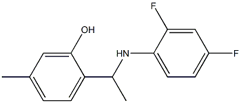 2-{1-[(2,4-difluorophenyl)amino]ethyl}-5-methylphenol 结构式