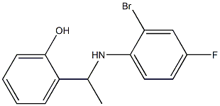 2-{1-[(2-bromo-4-fluorophenyl)amino]ethyl}phenol 结构式