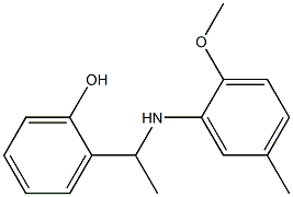 2-{1-[(2-methoxy-5-methylphenyl)amino]ethyl}phenol 结构式