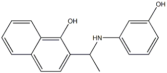 2-{1-[(3-hydroxyphenyl)amino]ethyl}naphthalen-1-ol 结构式