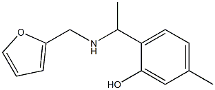 2-{1-[(furan-2-ylmethyl)amino]ethyl}-5-methylphenol 结构式