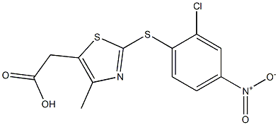 2-{2-[(2-chloro-4-nitrophenyl)sulfanyl]-4-methyl-1,3-thiazol-5-yl}acetic acid 结构式