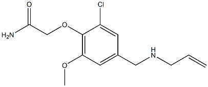 2-{2-chloro-6-methoxy-4-[(prop-2-en-1-ylamino)methyl]phenoxy}acetamide 结构式