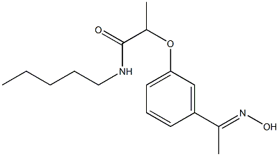2-{3-[1-(hydroxyimino)ethyl]phenoxy}-N-pentylpropanamide 结构式