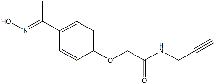 2-{4-[(1E)-N-hydroxyethanimidoyl]phenoxy}-N-prop-2-ynylacetamide 结构式