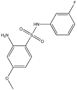 2-amino-N-(3-fluorophenyl)-4-methoxybenzene-1-sulfonamide 结构式
