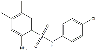 2-amino-N-(4-chlorophenyl)-4,5-dimethylbenzene-1-sulfonamide 结构式