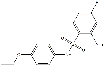 2-amino-N-(4-ethoxyphenyl)-4-fluorobenzene-1-sulfonamide 结构式