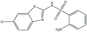 2-amino-N-(6-chloro-1,3-benzothiazol-2-yl)benzene-1-sulfonamide 结构式