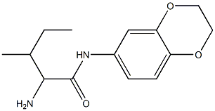 2-amino-N-2,3-dihydro-1,4-benzodioxin-6-yl-3-methylpentanamide 结构式