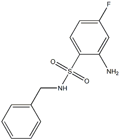 2-amino-N-benzyl-4-fluorobenzene-1-sulfonamide 结构式