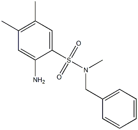 2-amino-N-benzyl-N,4,5-trimethylbenzene-1-sulfonamide 结构式