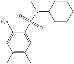 2-amino-N-cyclohexyl-N,4,5-trimethylbenzene-1-sulfonamide 结构式