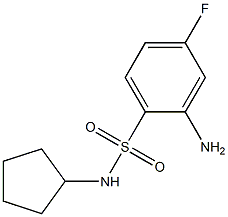 2-amino-N-cyclopentyl-4-fluorobenzene-1-sulfonamide 结构式