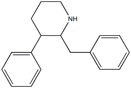 2-benzyl-3-phenylpiperidine 结构式