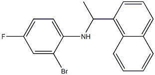 2-bromo-4-fluoro-N-[1-(naphthalen-1-yl)ethyl]aniline 结构式