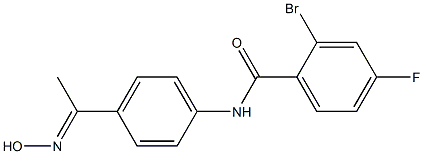 2-bromo-4-fluoro-N-{4-[1-(hydroxyimino)ethyl]phenyl}benzamide 结构式