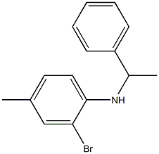 2-bromo-4-methyl-N-(1-phenylethyl)aniline 结构式