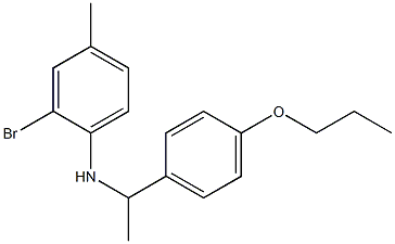 2-bromo-4-methyl-N-[1-(4-propoxyphenyl)ethyl]aniline 结构式