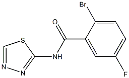 2-bromo-5-fluoro-N-(1,3,4-thiadiazol-2-yl)benzamide 结构式