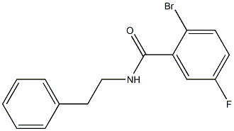 2-bromo-5-fluoro-N-(2-phenylethyl)benzamide 结构式