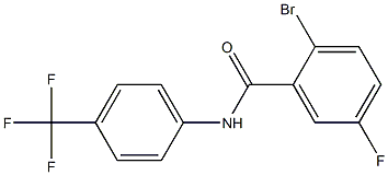 2-bromo-5-fluoro-N-[4-(trifluoromethyl)phenyl]benzamide 结构式