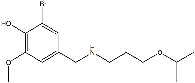 2-bromo-6-methoxy-4-({[3-(propan-2-yloxy)propyl]amino}methyl)phenol 结构式