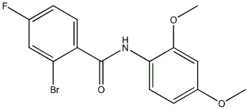 2-bromo-N-(2,4-dimethoxyphenyl)-4-fluorobenzamide 结构式