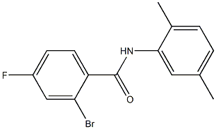 2-bromo-N-(2,5-dimethylphenyl)-4-fluorobenzamide 结构式