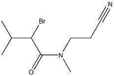 2-bromo-N-(2-cyanoethyl)-N,3-dimethylbutanamide 结构式