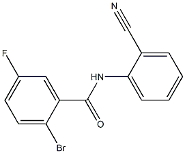 2-bromo-N-(2-cyanophenyl)-5-fluorobenzamide 结构式