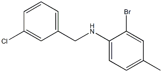 2-bromo-N-[(3-chlorophenyl)methyl]-4-methylaniline 结构式