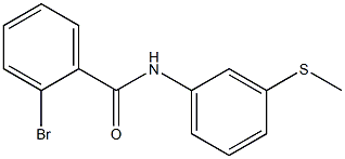 2-bromo-N-[3-(methylthio)phenyl]benzamide 结构式