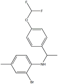 2-bromo-N-{1-[4-(difluoromethoxy)phenyl]ethyl}-4-methylaniline 结构式