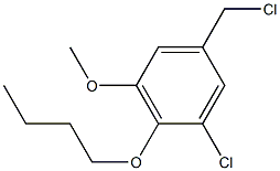 2-butoxy-1-chloro-5-(chloromethyl)-3-methoxybenzene 结构式