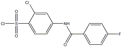 2-chloro-4-[(4-fluorobenzene)amido]benzene-1-sulfonyl chloride 结构式