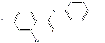 2-chloro-4-fluoro-N-(4-hydroxyphenyl)benzamide 结构式