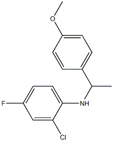 2-chloro-4-fluoro-N-[1-(4-methoxyphenyl)ethyl]aniline 结构式