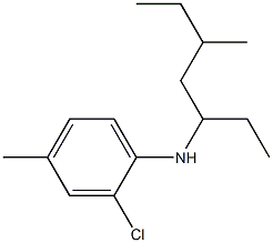 2-chloro-4-methyl-N-(5-methylheptan-3-yl)aniline 结构式