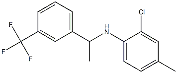 2-chloro-4-methyl-N-{1-[3-(trifluoromethyl)phenyl]ethyl}aniline 结构式