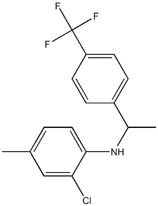 2-chloro-4-methyl-N-{1-[4-(trifluoromethyl)phenyl]ethyl}aniline 结构式