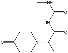 3-methyl-1-[2-(4-oxopiperidin-1-yl)propanoyl]urea 结构式