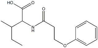 3-methyl-2-(3-phenoxypropanamido)pentanoic acid 结构式