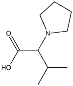 3-methyl-2-(pyrrolidin-1-yl)butanoic acid 结构式