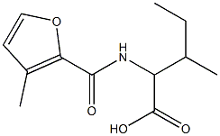 3-methyl-2-[(3-methyl-2-furoyl)amino]pentanoic acid 结构式