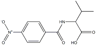 3-methyl-2-[(4-nitrobenzoyl)amino]butanoic acid 结构式