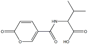 3-methyl-2-{[(2-oxo-2H-pyran-5-yl)carbonyl]amino}butanoic acid 结构式